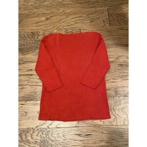 Lauren Ralph Lauren Red Ribbed Knit‎ Boat Neck 3/4 Sleeve Sweater Womens Large